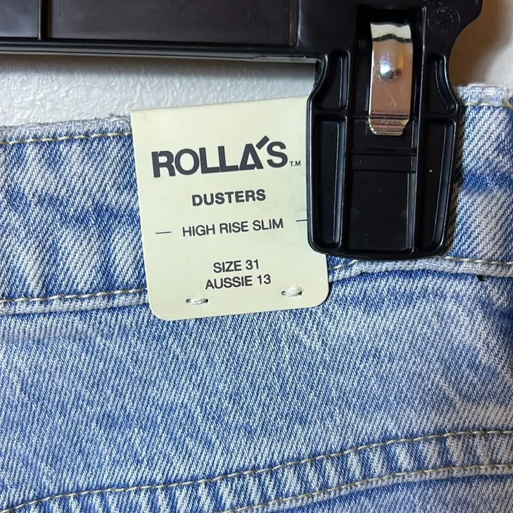 NWT Rolla’s Dusters high rise slim ripped knee jeans in Eco Erin Worn Wash